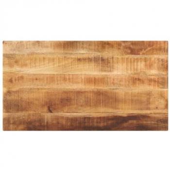 Tablero de mesa rectangular madera mango rugosa 100x50x3,8 cm Marrón