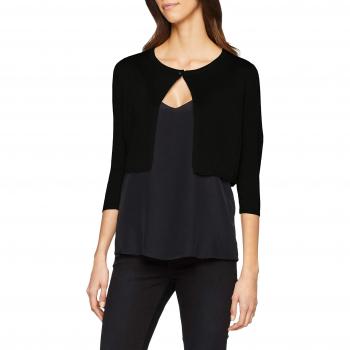 Only Onlpisa 3/4 Short Cardigan Knt, Torera para Mujer, Negro