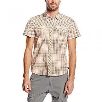 Mammut kurzärmliges Hemd Hörnli Hut - Camisa / Camiseta para hombre, color beige-dark inferno, talla S