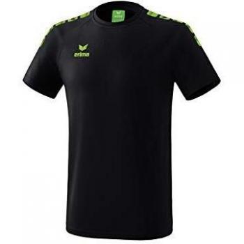 Erima 5-C Essential Short Sleeve T-shirt Black / Green Gecko S male