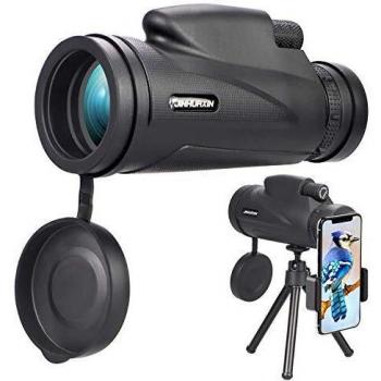 Gosky Telescopio monocular Resistente al Agua BAK4 Prisma para observación de pájaros Caza Camping Viajes Vida Silvestre 12 x 55