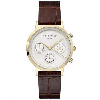 Reloj de Mujer Rosefield Gabby Cronógrafo NCDBG-N93 con correa de cuero de ternera (Ø 33 mm)