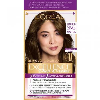 L'Oréal Paris Excellence N Cream Hair Dye Type 5NG Green Brown 48g+48g