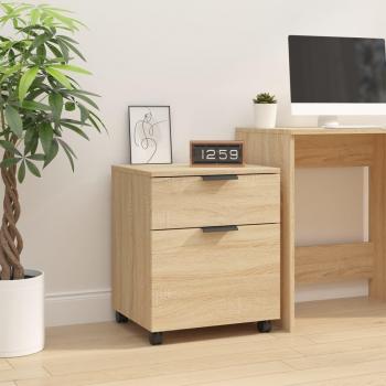 Archivador con ruedas Sonoma roble 45x38x54 cm madera multicapa