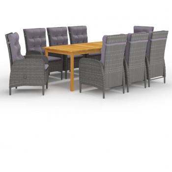 9-Piece Grey Garden Dining Set