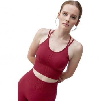 Sujetador Deportivo Seamless de Mujer Born Living Yoga India Rojo Intenso - M