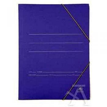 PACK 20 CARPETA CARTON Fº GOMAS Y SOLAPAS AZUL