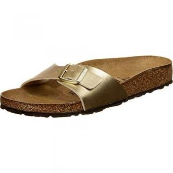 Birkenstock Women's Madrid Narrow Gold Birko-Flor Sandals