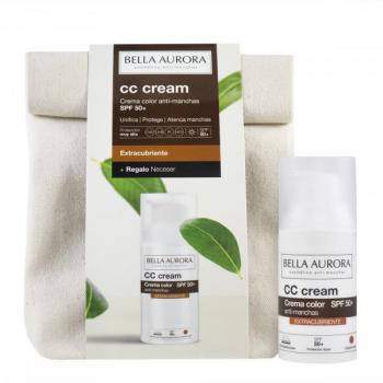 Set CC Cream Antimanchas Extra Cubriente SPF 50 + Neceser Bella Aurora