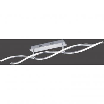 Plafón moderno LED 110 cm con dimmer y acero - Paulina
