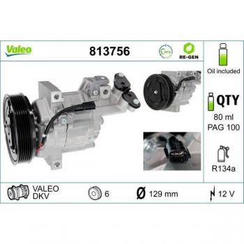 Compresor de aire acondicionado VALEO 813756 con alta eficiencia y durabilidad