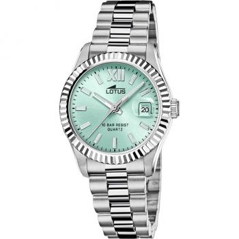 Reloj Lotus Freedom 18930/7 Mujer con Correa de Acero Inoxidable y Detalles en Verde