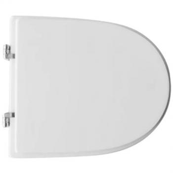 Asiento WC Vitra Vaso S50 Forma 4 Blanco con bisagras ajustables y tapa de madera