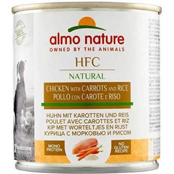 almo nature HFC Wet Dog Food, Cuisine Chicken with Carrots and Rice, 280 g, Pack of 12, Transparent
