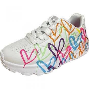 Zapatilla Deportiva Skechers Uno Lite Spread the Love Blanco y Multicolor para Niña, Talla 37, Casual y Moda Infantil