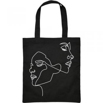 One Line Unisex Canvas Tote Bag