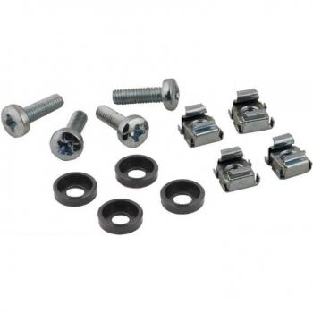 Pack 4 Tornillos/Tuercas M6 para Rack