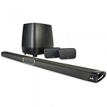 Polk Audio Barra de sonido envolvente de cine en casa MagniFi Max SR | Funciona con televisores 4K y