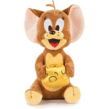 Peluche Tom & Jerry - Ratón Jerry con Queso - 28cm - Calidad Super Soft