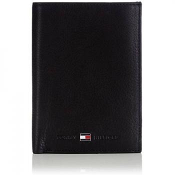 Tommy Hilfiger Johnson N/S Wallet W/Coin Pocket, Cartera para Hombre, Black, OS