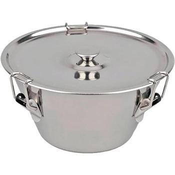 Flanera Antiadherente de Acero Inoxidable con Tapa, Apta para Lavavajillas y Horno, Molde Resistente (ø22 x ø13 x 9 cm, 2360ml)