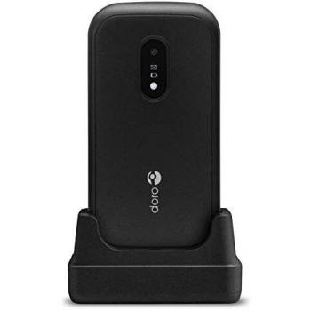 Doro 6040 Teléfono Móvil 2G con Tapa para Mayores con Teclas Grandes, Botón SOS con Geolocalización y Base de Carga [Versión Española y Portuguesa]