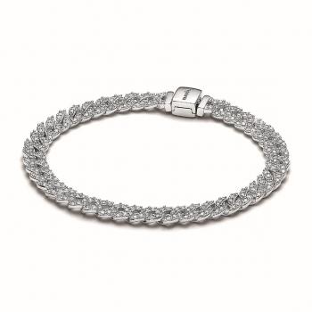 Pulsera de Cadena Pavé Cuban Timeless 593008C01 de Pandora