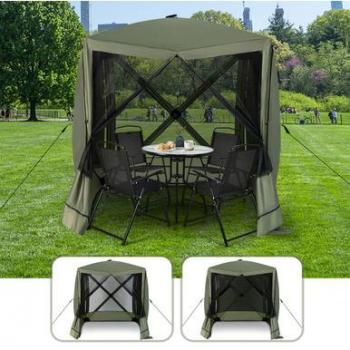 Compact 6.7x6.7 ft. Pop-up Gazebo with Netting and Carrying Bag