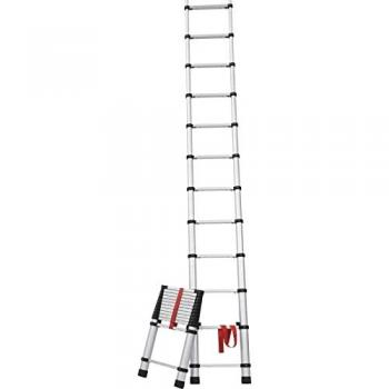Escalera Telescópica Profesional de Aluminio 13 Peldaños 3,55 m