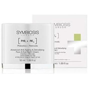 SYMBIOSIS LONDON | [ Prebiòticos + Retinoides ] Crema Avanzada de Noche Cara y Ojos Antiedad Detoxificante | 1x50mL
