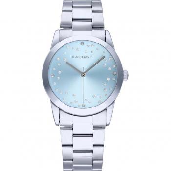 Radiant - Reloj de mujer Fiji RA606202 con elegante correa plateada y esfera gris perlado.