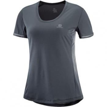 Camiseta de Manga Corta Mujer Salomon Agile Gris oscuro