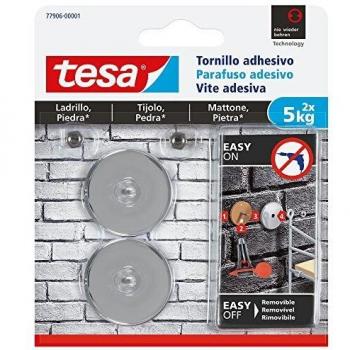 Tornillo adhesivo redondo tesa ladrillo y piedra 5 kg, 2 piezas