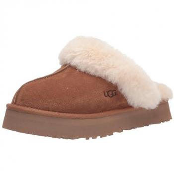 UGG Disquette Women's Sheepskin Slippers - Chestnut Brown, Size 38
