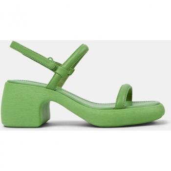 CAMPER Thelma Sandals - Green, Size 41, Smooth Leather