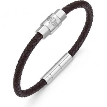 Pulsera Hombre Police Geometric Metal de Acero Plateada