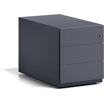 Contenedor Rodante Bisley Note™ con 3 Cajones Universales, 495 x 420 x 775 mm, Color Gris Antracita