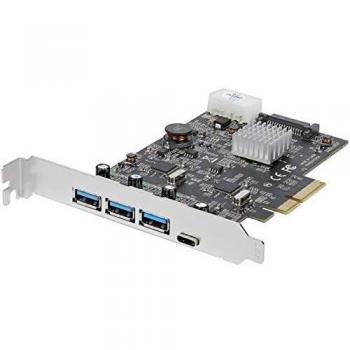 StarTech.com Tarjeta PCI Express USB 3.1 de 10 Gbps de 4 Puertos con 2 Canales Dedicados - 3x USB-A y 1x USB C - Hub Ladrón USB Interno