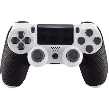 eXtremeRate Pegatina de Agarre para PS4 Mando Aadhesivo de Silicona Antideslizante Piel de Goma para Playstation 4 Control Protector con Textura para Dualshock 4-Mejora Agarre y Comodidad