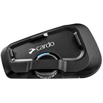 Intercomunicador Cardo Freecom 2x Negro - Sistema de comunicación Bluetooth para motociclistas, incluye dos unidades, rango de hasta 500 metros, conectividad con hasta 4 pilotos, resistencia al agua y polvo (IP67), batería