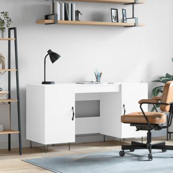 Escritorio blanco de madera multicapa 140x50x75 cm
