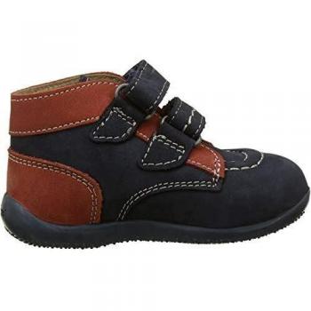 Kickers BONKRO, Botas y Botines Unisex niños, Azul Marino Naranja 103, 18 EU