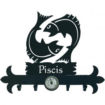 IMEX EL ZORRO El Zorro 11683-Colgador de Llaves Piscis, 290 mm, Hierro Forjado, Negro, 2.5x29x17.5 cm