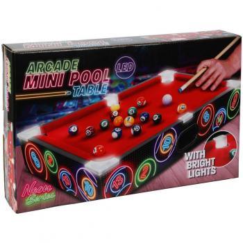 Mini mesa de billar Tender Toys con luces LED 48,5x30x8,5 cm
