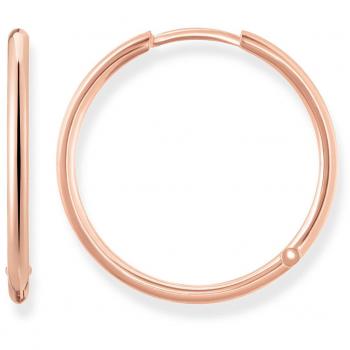 Pendientes de aro grandes de plata 925 bañado en oro rosa de 18k Thomas Sabo