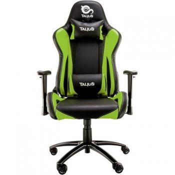 Talius Lizard Silla Gaming Negro/Verde, Ajuste 2D de Brazos, Mecanismo Butterfly, Base de Metal, Ruedas Nylon 60mm, Pistón de Gas Clase 4