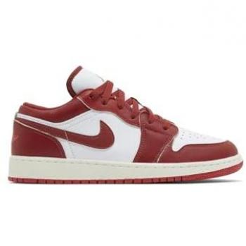Jordan 1 Low SE Big Kids Shoes - White/Lightning/Chlorophyll - Size: 5.5Y