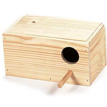 Arquivet Wooden Bird Nest - Parakeet House - Bird Box - Garden Bird Nest - Natural Bird Breeding Nest - 20 x 11 x 10 cm