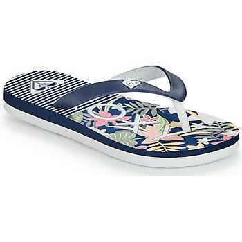 Chanclas Roxy Tahiti Flores Marino - Azul Marino, Rosa, Verde, Infantil - Talla 33