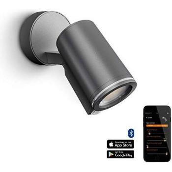 Foco LED Exterior Steinel Spot ONE SC con Sensor de Movimiento, 7.9W, 512 lm, Conectable por App, Aluminio Antracita